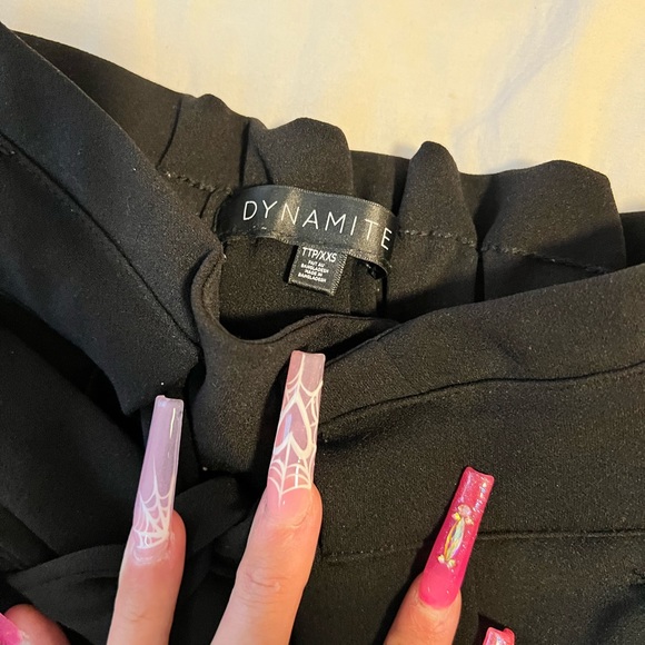 XXS dynamite black tie up dress pants - Picture 5 of 8